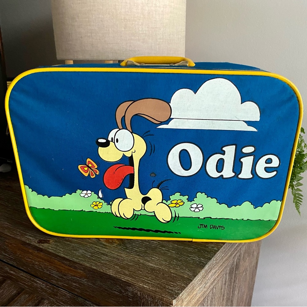 Vintage Garfield 1987 Kats Meow Kid’s Odie Cartoon Collector Suitcase